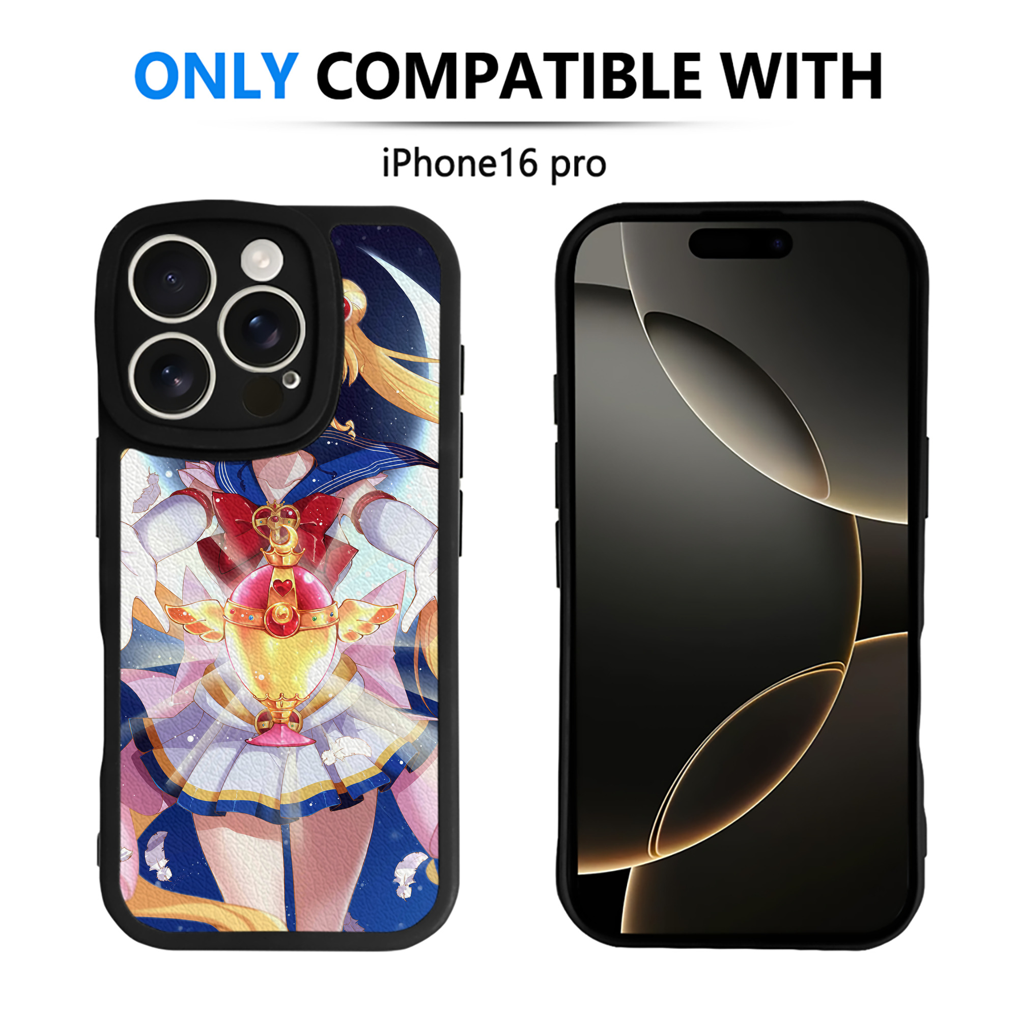 （画像用） 美少女戦士セーラームーン Sailor Moon 【iPhone 16シリーズ対応】シリコンスマホケース（レザー調） 材質：シリコン
